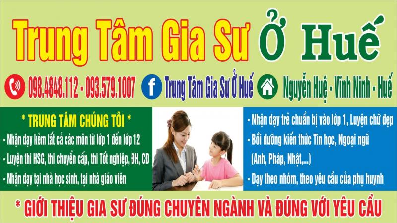 Trung Tâm Gia Sư Ở Huế