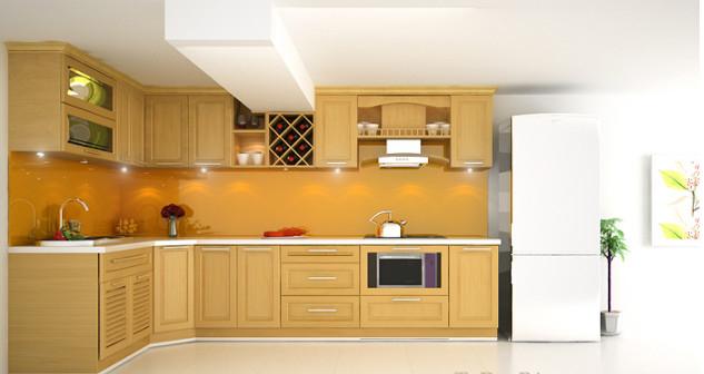 Tủ bếp cổ điển kiểu dáng chữ U hiện đại FNL902 (Ảnh minh họa)