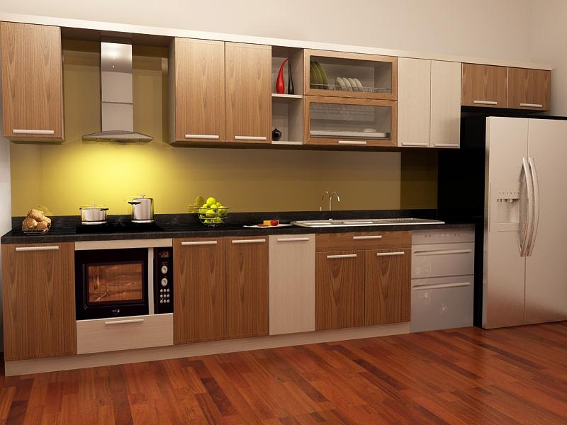 Tủ bếp gỗ góc I kiểu dáng hiện đại FNL904 (Ảnh minh họa)