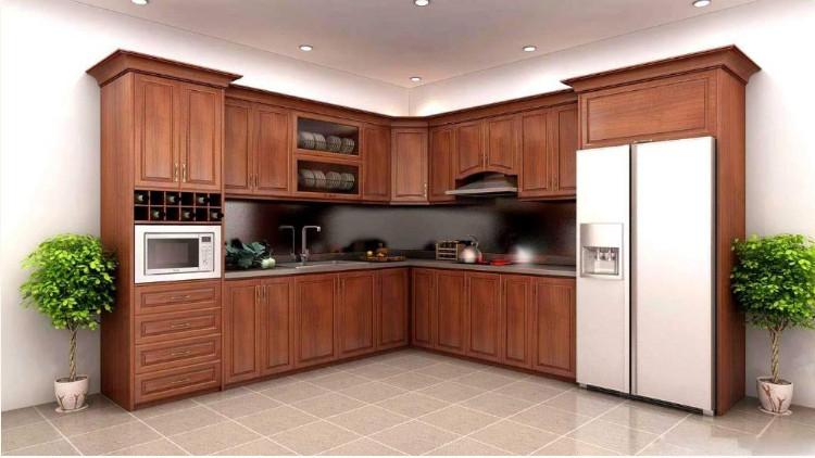 Tủ cổ điển bếp góc L kiểu dáng hiện đại FNL901 (Ảnh minh họa)