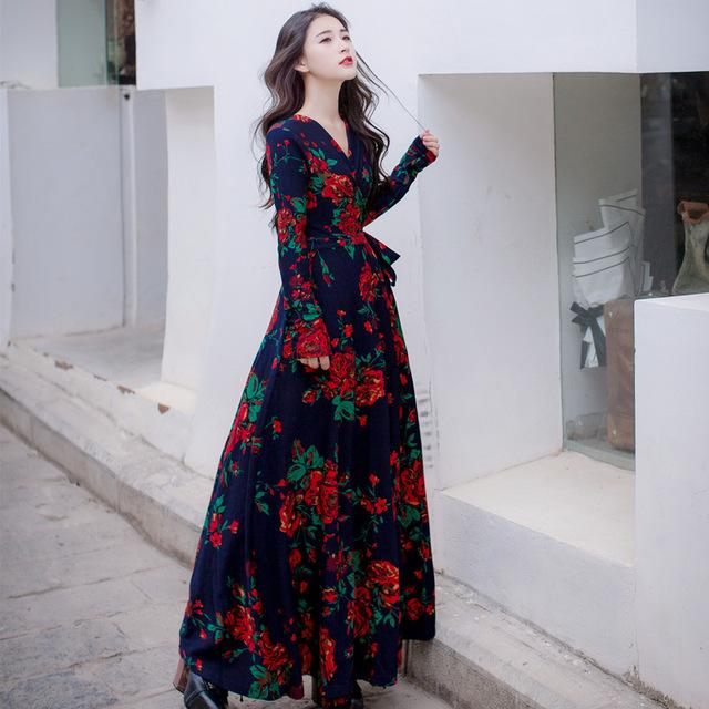 Váy maxi xẻ tà