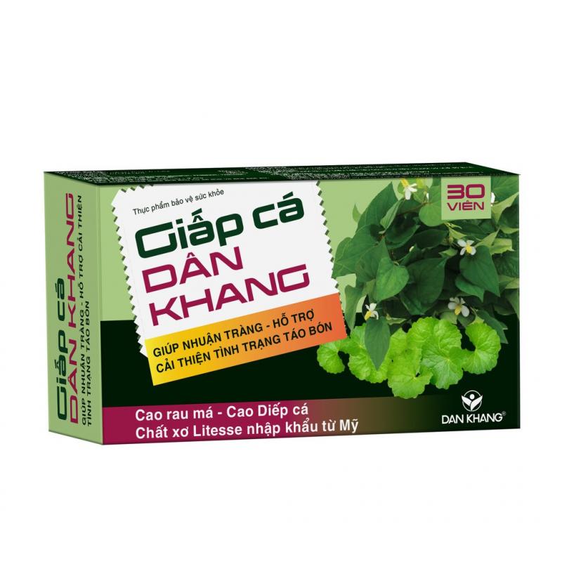 Viên giấp cá Dân Khang ﻿giảm táo bón và trĩ nội trĩ ngoại