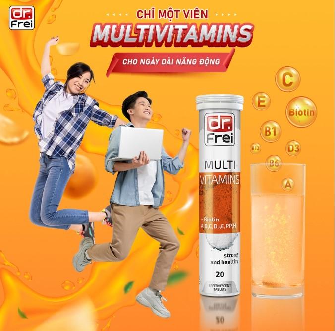 Viên sủi Dr. Frei Multivitamins & Biotin
