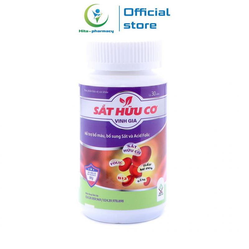 Viên uống bổ sung sắt hữu cơ Vinh Gia
