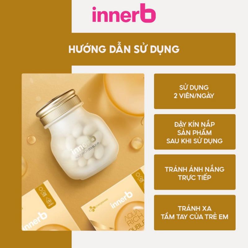Viên uống cấp nước và Collagen InnerB Aqua Rich Double Up 70 viên