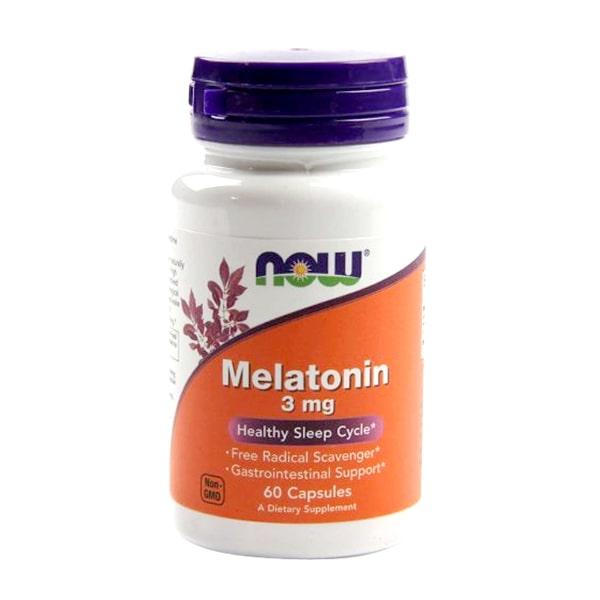 Viên uống hỗ trợ giấc ngủ Melatonin 3mg Now