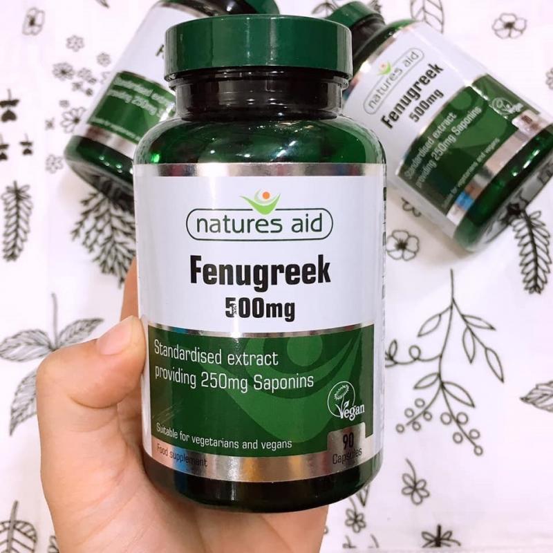 Viên uống lợi sữa Natures Aid Fenugreek 500mg