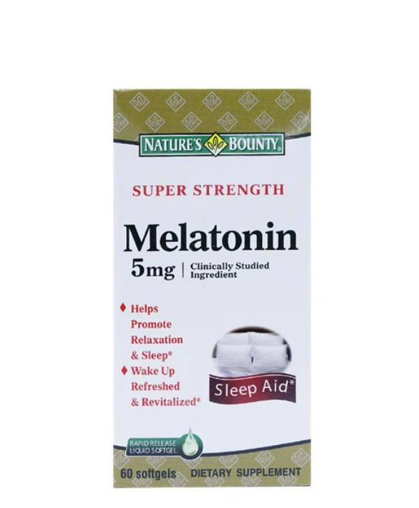 Viên uống Melatonin 5mg Nature Bounty Super Strength