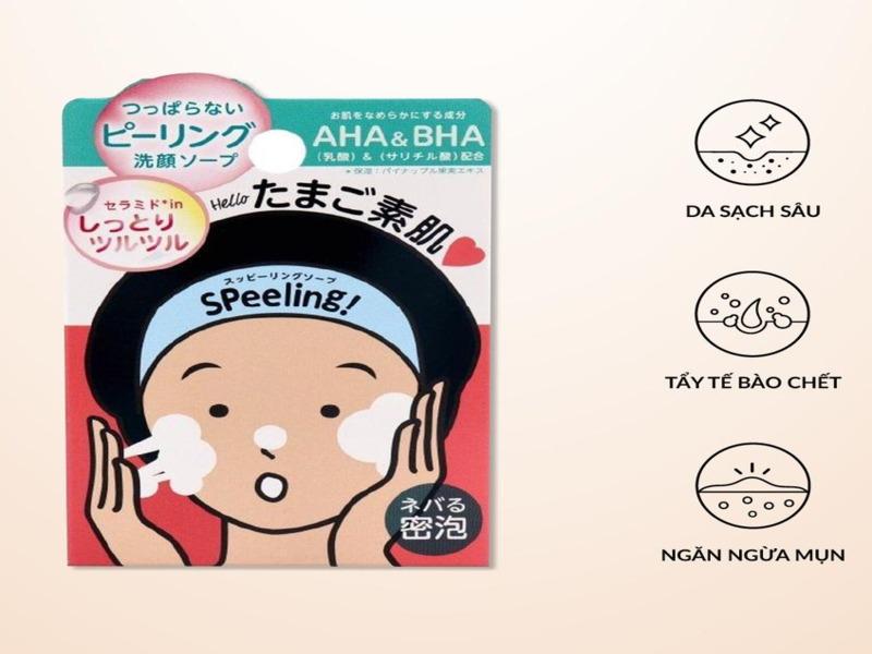 Xà phòng tẩy tế bào chết cho da mặt Pelican Speeling Soap with AHA and BHA acids