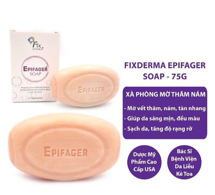 Xà phòng trắng sáng da mờ thâm nám Fixderma Epifager Soap