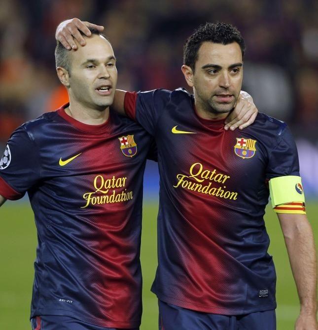 Xavi Hernandez và Andreas Iniesta