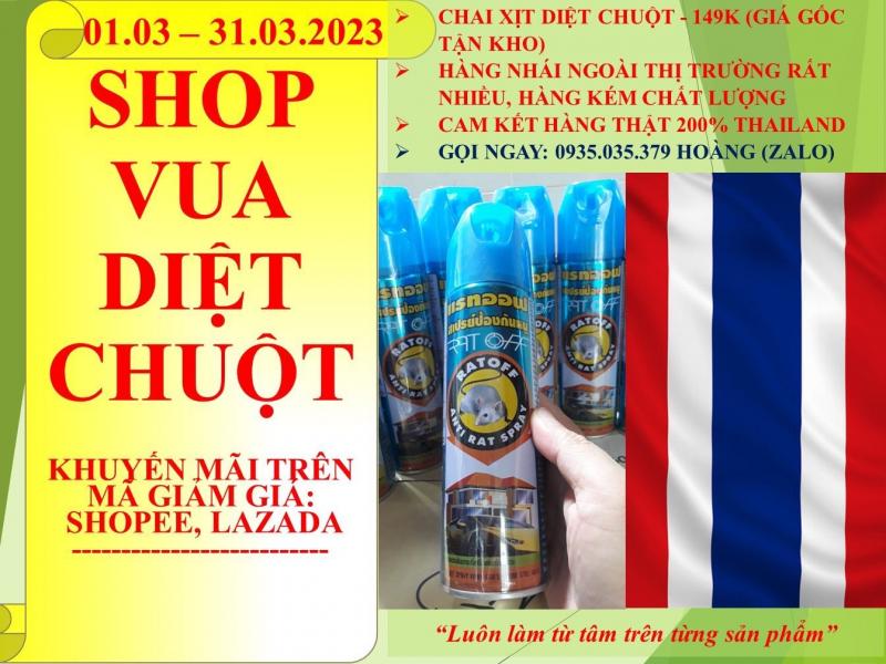 Xịt đuổi chuột Thái Lan Rat Off Anti Rat Spray.
