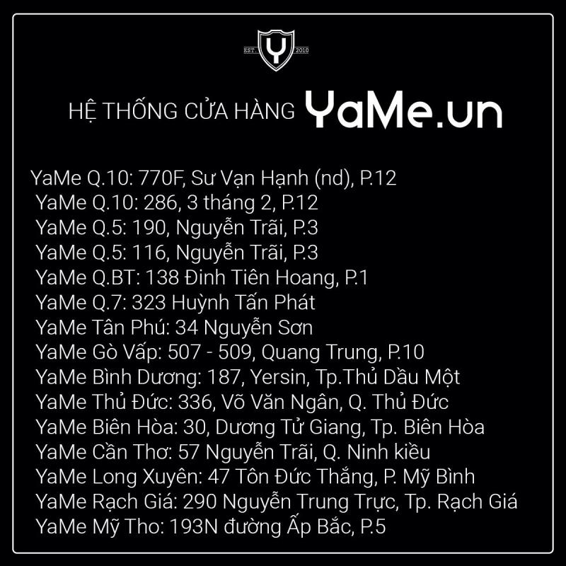 Yame Shop với hệ thống cửa hàng rộng khắp